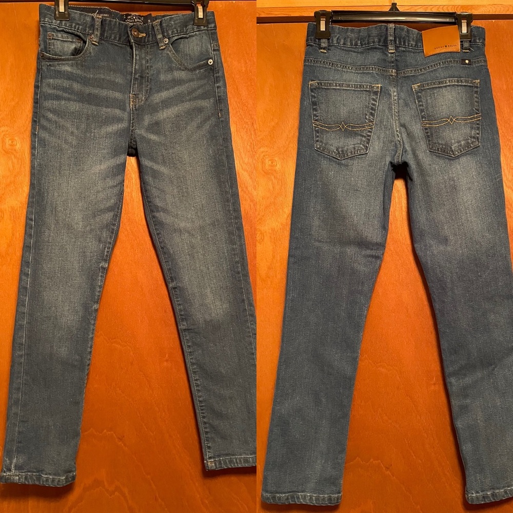 LUCKY BRAND® Jeans Youth Girls SKINNY Fit Blue Denim Size 12 Adjustable Waist
